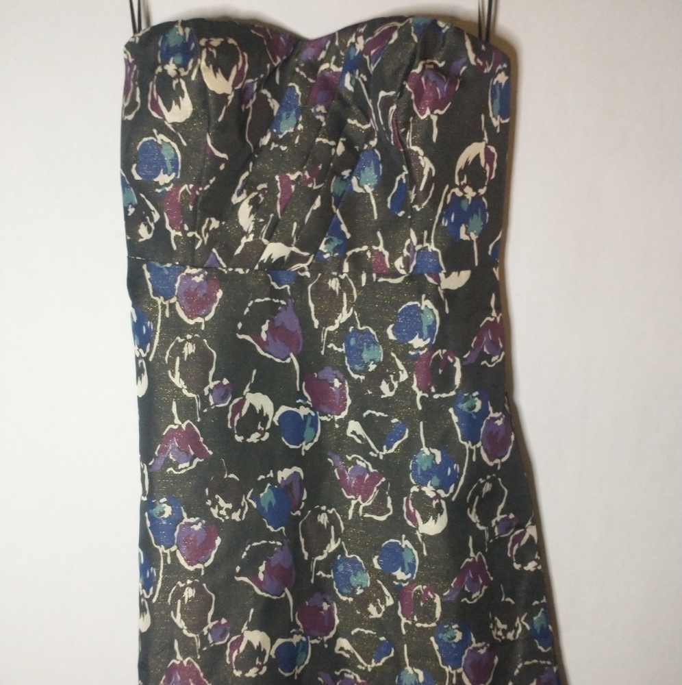 American eagle floral strapless dress size 0